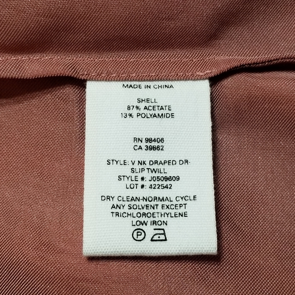 NWT Theory V-Neck Draped Maxi Dress in Deep Carnation (Rose Pink) Size 00, 0, 4 - Picture 16 of 16